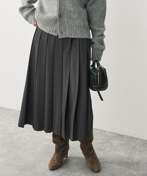 Spick & Span(スピックアンドスパン)の「ミディプリーツスカート(スカート・レディース・ブラウン/チャコールグレー・36/38)」の19枚目の写真