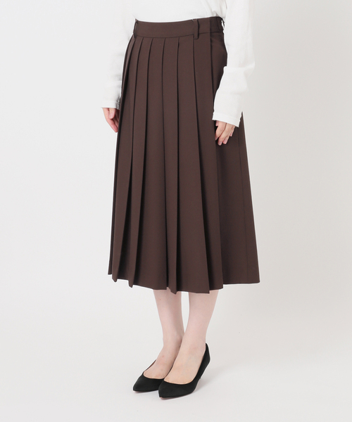 Spick & Span(スピックアンドスパン)の「ミディプリーツスカート(スカート・レディース・ブラウン/チャコールグレー・36/38)」の15枚目の写真