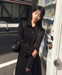 リカダッフルボタンパフショートジャケット