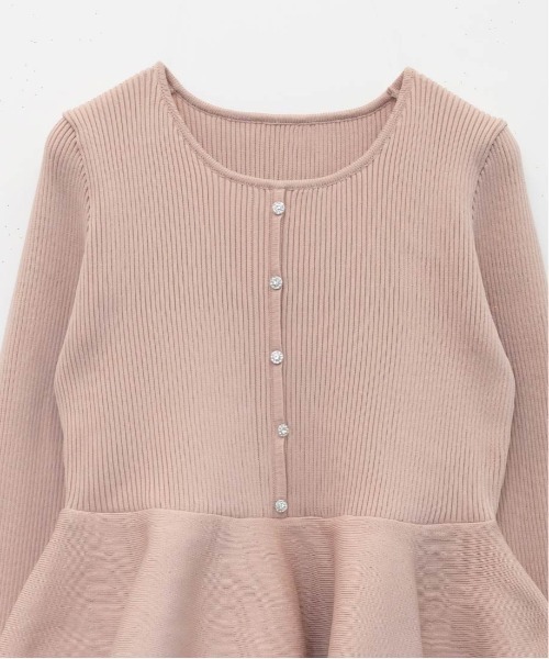 RANDA（ランダ）の「【SUSTAINABLE】シアーチュールドッキングペプラムニット（ニット/セーター・レディース・ピンク/グレー/アイボリー/ライトグレー・FREE）」の22枚目の写真