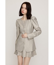 SLY（スライ）の「HERRINGBONE PUFF SLEEVE 2P へリングボーンパフスリーブツーピー 秋服 冬服（セットアップ）」