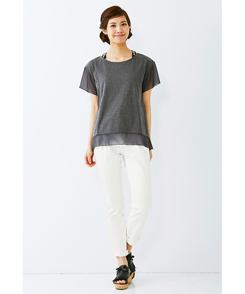 Live in comfort（リブインコンフォート）の「リブ　イン　コンフォート　甲をすっぽり隠して歩きやすい　パンチングフリンジのウエッジサンダル　　（サンダル・レディース・ブラック/ベージュ・6/1/2/4/3/5）」の6枚目の写真