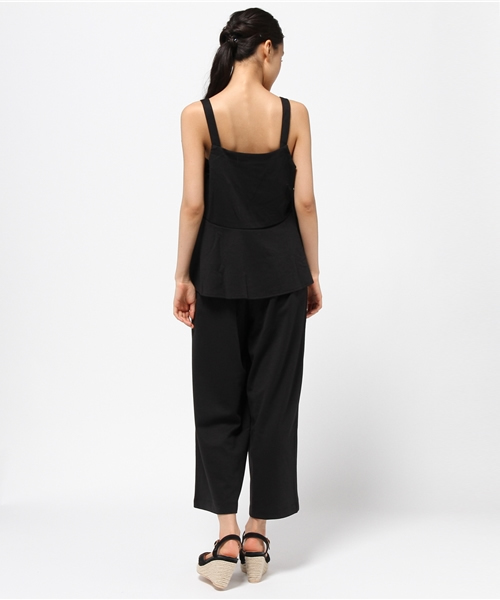 REAL CUBE(リアルキューブ)の「Hunch ぺプラムキャミセットアップ(ワンピース・レディース・キャメル/ブラック/カーキ・M)」の5枚目の写真