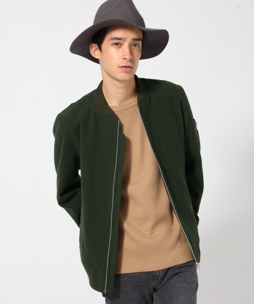 RAGEBLUE（レイジブルー）の「＜メリノウール使用＞MA-1/721398（MA-1・メンズ・グレー/ブラック/オリーブ・LARGE/SMALL/MEDIUM）」の15枚目の写真