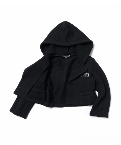 CHUBBYGANG（チャビーギャング）の「フード付きショート丈ジャケット（ブルゾン・キッズ・ネイビー/ブラック・140/120/160/110/130/150/100）」の8枚目の写真