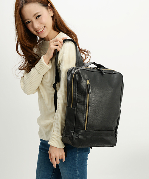 DEVICE（デバイス）の「Rename roots 合皮 シンプル リュックサック バックパック（バックパック/リュック・メンズ・ブラック/ブラウン/キャメル/ネイビー/ダークグレー・FREE）」の19枚目の写真