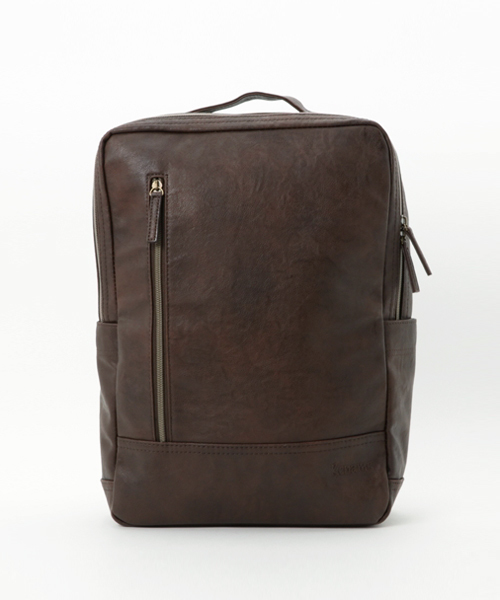 DEVICE（デバイス）の「Rename roots 合皮 シンプル リュックサック バックパック（バックパック/リュック・メンズ・ブラック/ブラウン/キャメル/ネイビー/ダークグレー・FREE）」の15枚目の写真