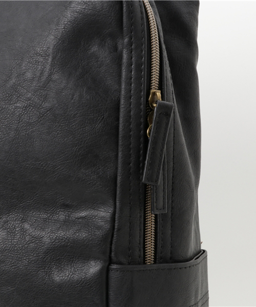 DEVICE（デバイス）の「Rename roots 合皮 シンプル リュックサック バックパック（バックパック/リュック・メンズ・ブラック/ブラウン/キャメル/ネイビー/ダークグレー・FREE）」の8枚目の写真