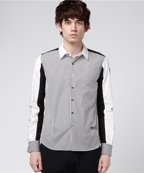 Education from Youngmachines（エデュケーションフロムヤングマシーン）の「【Education from Youngmachines】MENS ストライプコンビシャツ（シャツ/ブラウス・メンズ・ホワイト・3/1/2）」の11枚目の写真