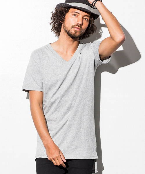 SHELLAC HOMME(シェラックオム)の「アシンメトリースリットデザイン ロングTシャツ(Tシャツ/カットソー・メンズ・ホワイト/グレー/ブラック・SMALL/MEDIUM/LARGE)」の6枚目の写真