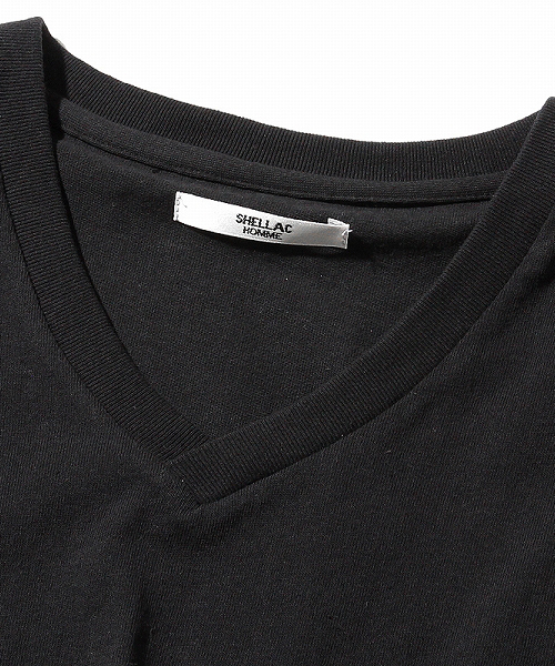 SHELLAC HOMME(シェラックオム)の「アシンメトリースリットデザイン ロングTシャツ(Tシャツ/カットソー・メンズ・ホワイト/グレー/ブラック・SMALL/MEDIUM/LARGE)」の9枚目の写真