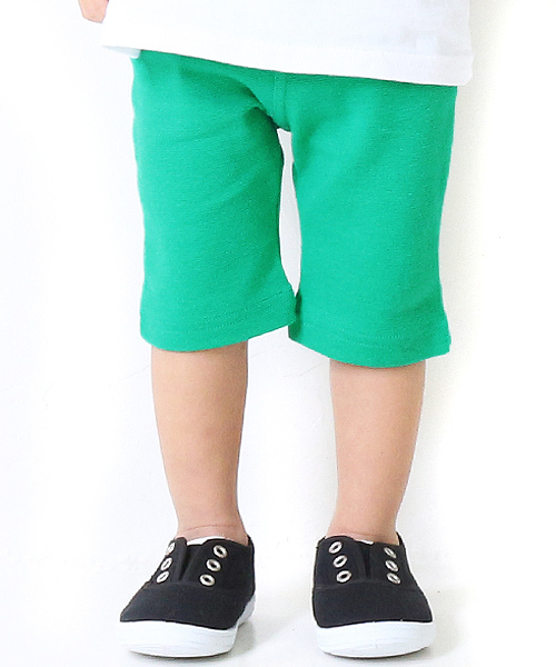 devirock(デビロック)の「ウルトラストレッチハーフパンツ レギパン 保育園パンツ ストレッチパンツ(その他パンツ・キッズ・ヘザーチャコール/杢グレー/ブルー/ターコイズブルー/ベージュ系その他/ライム/オレンジ/ピンク系その他/ネイビー/イエロー/ブルー系その他/ダークパープル/イエロー系その他/エメラルド/ブルー系その他2/ブラック/カーキ/ピンク/レッド/レッド系その他・90cm/130cm/110cm/140cm/95cm/100cm/120cm/80cm)」の7枚目の写真