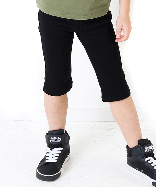 devirock(デビロック)の「ウルトラストレッチハーフパンツ レギパン 保育園パンツ ストレッチパンツ(その他パンツ・キッズ・ヘザーチャコール/杢グレー/ブルー/ターコイズブルー/ベージュ系その他/ライム/オレンジ/ピンク系その他/ネイビー/イエロー/ブルー系その他/ダークパープル/イエロー系その他/エメラルド/ブルー系その他2/ブラック/カーキ/ピンク/レッド/レッド系その他・90cm/130cm/110cm/140cm/95cm/100cm/120cm/80cm)」の2枚目の写真