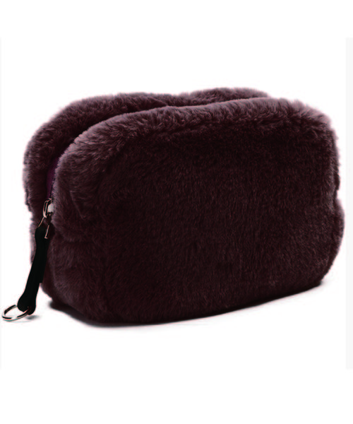 Laugoa(ラウゴア)の「【LAUGOA】ふわふわポーチ Fluffy /0173-11004 (クラッチバッグ・レディース・ベージュ/グレー/グリーン/ワインレッド/レオパード・FREE)」の4枚目の写真