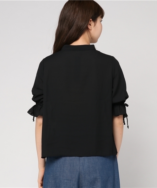 VENCEEXCHANGE（ヴァンスエクスチェンジ）の「スピンドル7分ブラウス               （シャツ/ブラウス・レディース・ホワイト/ブラック/イエロー・MEDIUM）」の6枚目の写真