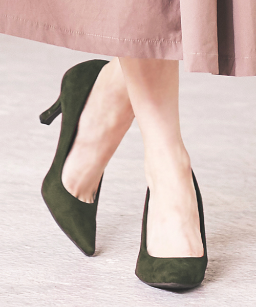 KOBE LETTUCE（コウベレタス）の「ポインテッドトゥ7cmヒールパンプス（パンプス・レディース・ブラック/ブラック系その他/チェック/ベージュ/グレイッシュベージュ/キャメル/シルバー/ワイン/ブラウン/パープル/カーキ・L/LL/M/S）」の7枚目の写真