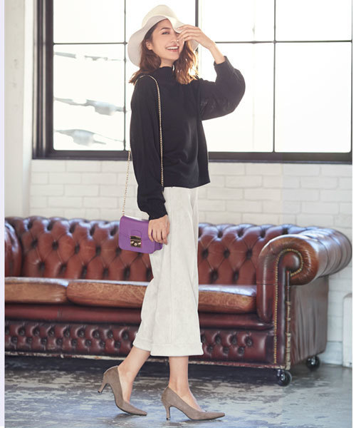 KOBE LETTUCE（コウベレタス）の「ポインテッドトゥ7cmヒールパンプス（パンプス・レディース・ブラック/ブラック系その他/チェック/ベージュ/グレイッシュベージュ/キャメル/シルバー/ワイン/ブラウン/パープル/カーキ・L/LL/M/S）」の15枚目の写真