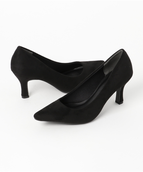 KOBE LETTUCE（コウベレタス）の「ポインテッドトゥ7cmヒールパンプス（パンプス・レディース・ブラック/ブラック系その他/チェック/ベージュ/グレイッシュベージュ/キャメル/シルバー/ワイン/ブラウン/パープル/カーキ・L/LL/M/S）」の3枚目の写真