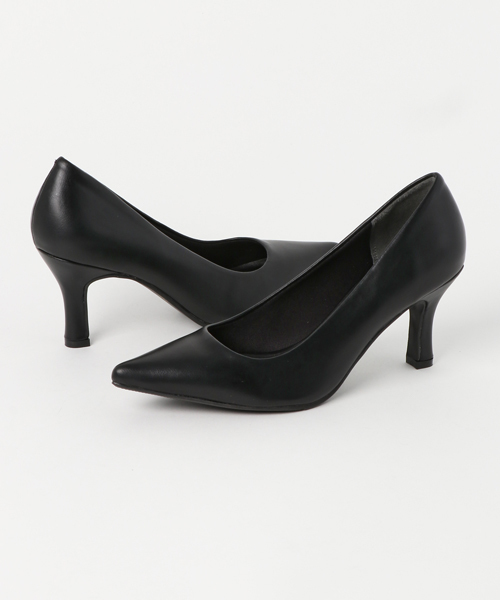 KOBE LETTUCE（コウベレタス）の「ポインテッドトゥ7cmヒールパンプス（パンプス・レディース・ブラック/ブラック系その他/チェック/ベージュ/グレイッシュベージュ/キャメル/シルバー/ワイン/ブラウン/パープル/カーキ・L/LL/M/S）」の2枚目の写真