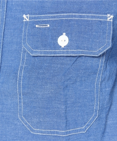 BEAMS（ビームス）の「SUGARCANE / ベタCHAMBRAY（シャツ/ブラウス・メンズ・ネイビー・MEDIUM/LARGE）」の5枚目の写真