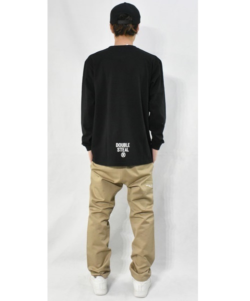DOUBLE STEAL（ダブルスティール）の「5 LOGO 長袖Tシャツ（Tシャツ/カットソー・メンズ・ホワイト/ブラック・MEDIUM/LARGE/X-LARGE/XX-LARGE）」の9枚目の写真