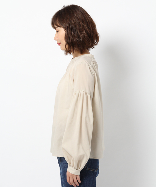 laboratory work（ラボラトリーワーク）の「バックボタンブラウス（シャツ/ブラウス・レディース・ネイビー/オフホワイト/ベージュ・MEDIUM）」の11枚目の写真