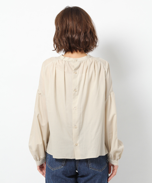 laboratory work（ラボラトリーワーク）の「バックボタンブラウス（シャツ/ブラウス・レディース・ネイビー/オフホワイト/ベージュ・MEDIUM）」の13枚目の写真