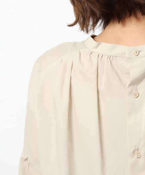 laboratory work（ラボラトリーワーク）の「バックボタンブラウス（シャツ/ブラウス・レディース・ネイビー/オフホワイト/ベージュ・MEDIUM）」の7枚目の写真
