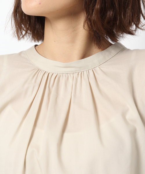 laboratory work（ラボラトリーワーク）の「バックボタンブラウス（シャツ/ブラウス・レディース・ネイビー/オフホワイト/ベージュ・MEDIUM）」の5枚目の写真