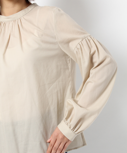 laboratory work（ラボラトリーワーク）の「バックボタンブラウス（シャツ/ブラウス・レディース・ネイビー/オフホワイト/ベージュ・MEDIUM）」の15枚目の写真