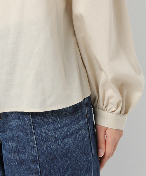 laboratory work（ラボラトリーワーク）の「バックボタンブラウス（シャツ/ブラウス・レディース・ネイビー/オフホワイト/ベージュ・MEDIUM）」の17枚目の写真