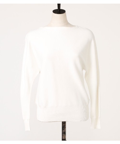 PEGGY LANA（ペギーラナ）の「Round Shoulder Knit Top（ニット/セーター・レディース・ホワイト/ライム/ネイビー・FREE）」の4枚目の写真