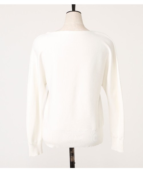 PEGGY LANA（ペギーラナ）の「Round Shoulder Knit Top（ニット/セーター・レディース・ホワイト/ライム/ネイビー・FREE）」の6枚目の写真