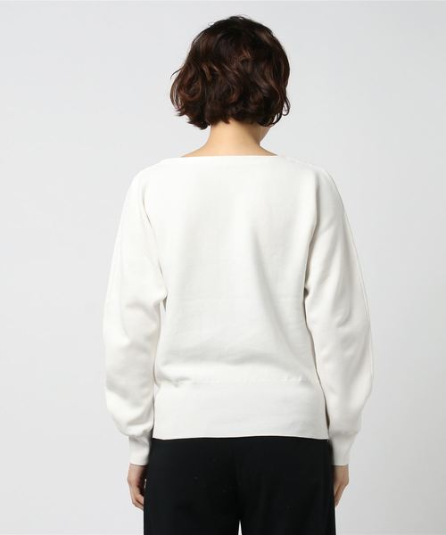 PEGGY LANA（ペギーラナ）の「Round Shoulder Knit Top（ニット/セーター・レディース・ホワイト/ライム/ネイビー・FREE）」の19枚目の写真