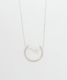 un dix cors | ラウンドパーツ＆パールネックレス(ネックレス)