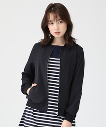 GLACIER | ロングシーズン着れる きちんとスタイルの大人顔リブブルゾン(ブルゾン)