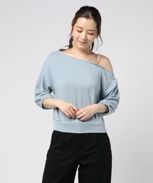パールストラップ付☆ワンショルダープルオーバー