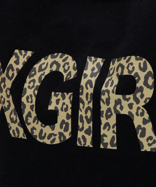 X-girl（エックスガール）の「LEOPARD LOGO BIG ECO BAG（トートバッグ・レディース・ブラック/ピンク/グリーン/ネイビー・ONE SIZE）」の5枚目の写真