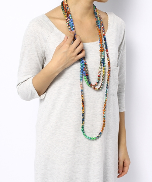 BEAMS BOY(ビームスボーイ)の「●BEAMS BOY / ウッド バティックネックレス(ネックレス・レディース・その他1/その他2・ONE SIZE)」の1枚目の写真