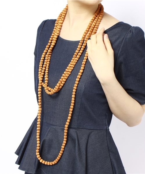 BEAMS BOY(ビームスボーイ)の「●BEAMS BOY / ウッド バティックネックレス(ネックレス・レディース・その他1/その他2・ONE SIZE)」の2枚目の写真