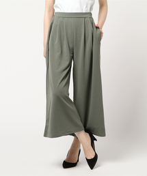 バックウエストゴム★カットジョーゼットタックワイドパンツ レディース ボトムス[M2146]神戸レタス