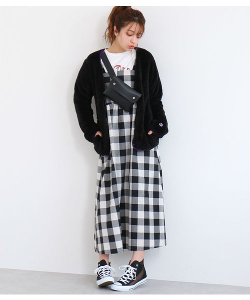 Champion（チャンピオン）の「Champion / チャンピオン　シェルパフリーススナップジャケット（その他アウター・レディース・ホワイト/ブラック・MEDIUM）」の6枚目の写真