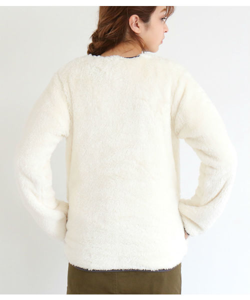 Champion（チャンピオン）の「Champion / チャンピオン　シェルパフリーススナップジャケット（その他アウター・レディース・ホワイト/ブラック・MEDIUM）」の12枚目の写真