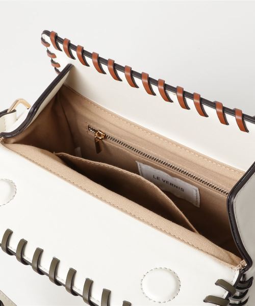 RIVE DROITE（リヴドロワ）の「かがりポシェット（ショルダーバッグ・レディース・ネイビー/ホワイト・FREE）」の6枚目の写真