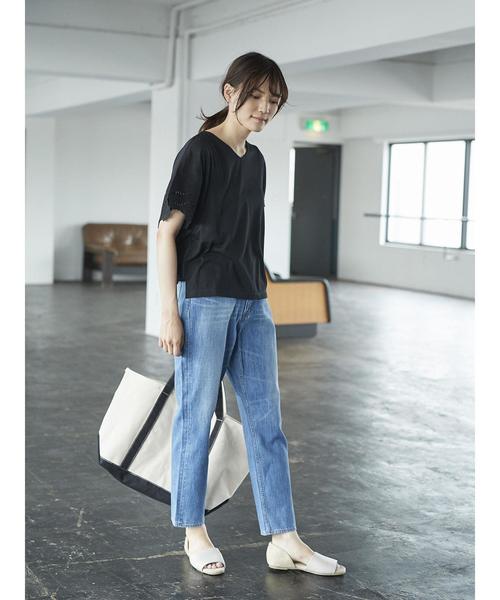 AMERICAN HOLIC(アメリカンホリック)の「・半袖レースプルオーバー(Tシャツ/カットソー・レディース・ライトカーキ/ベージュ/オフホワイト/ブラック・FREE)」の10枚目の写真