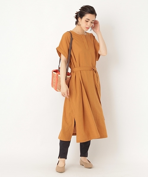 Niko And ニコアンド の リネンレーヨンヘンリーベルト付きワンピース ワンピース Wear