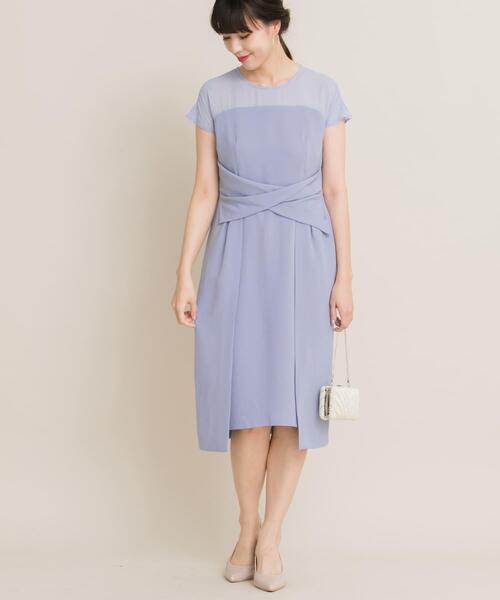 URBAN RESEARCH ROSSO WOMEN(アーバンリサーチ ロッソ)の「kaene×ROSSO ウエストマークワンピース∴(ワンピース・レディース・ブルー系その他/パープル/ブラック・FREE)」の1枚目の写真