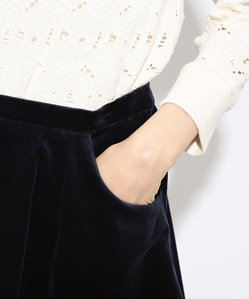 Ray BEAMS（レイビームス）の「□ Ray BEAMS / 別珍フレア ミニスカート（スカート・レディース・ネイビー/ブラック/ワイン・0/1）」の6枚目の写真