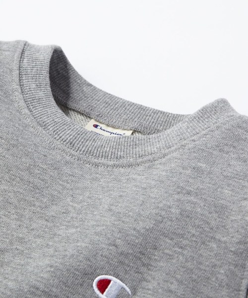 Champion（チャンピオン）の「【Champion】ワンポイントスウェット（スウェット・キッズ・ネイビー/ホワイト/グレー/ターコイズブルー/パープル/ブラック・100/110/120/130/140）」の9枚目の写真