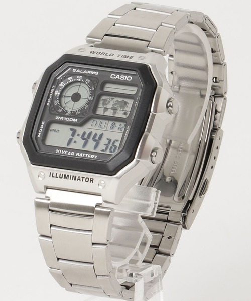 CASIO デジタル腕時計 ステンレスバンド 箱付き カシオ 腕時計 メンズ スタンダード デジタル ステンレスバンド